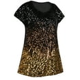 thumbnail image 4 of PrettyGuide Women's Sequin Top Shimmer Glitter Loose Bat Sleeve Party Tunic Tops, XX-Large, 4 of 7