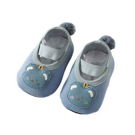 

Journey Baby s First Walk Shoes Thin Mesh Upper Anti-Slip Slip-on Shoes for Toddler(Blue 12cm)