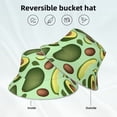 thumbnail image 5 of Gaeub Avocado With Seeds Printed Double Sided Reflective Bucket Hat Foldable Sun Hat for Camping Hiking Fishing, 5 of 9