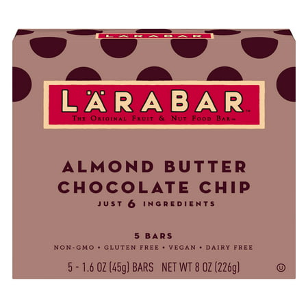 Larabar Almond Butter Chocolate Chip Bars, Gluten Free, 5 ct Box, 8