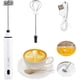 thumbnail image 1 of Milk Frother Handheld Electric Milk Coffee Foam Maker with 2 Whisks, Powerful 3 Speeds Rechargable Coffee Mixer for Coffee, Lattes, Cappuccino, Matcha, 1 of 4