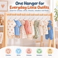 thumbnail image 4 of ACSTEP Baby Hangers 20 Pack, 11.5 Inch Kids Plastic Hangers with Non-Slip Shoulder Notches, Slim Toddler Clothes Hangers for Nursery Closet, White, 4 of 9