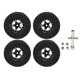 thumbnail image 1 of Neumáticos de Goma para Coche RC Rueda de Metal Serie Completa Universal con Llave Cruzada Pequeña y Juego de Tuercas Antideslizantes M2 para Axial 1/24 SCX24 Negro, 1 of 10