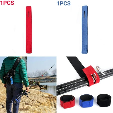 XULHAN Durable Elastic Fishing Rod Tie Holders Straps - Fastener Hook Belts Loop Cable Cord Ties Belt Wrap Band - Convenient Outdoor Accessories for Secure Use of Fishing Tools