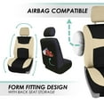 thumbnail image 6 of FH Group Car Seat Covers Light & Breezy Flat Cloth, Full Set w/ Carpet Floor Mats With Colored Trim, 6 of 7