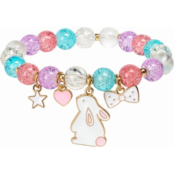 Easter Bracelets Basket Stuffers Essentials Egg Fillers Filled For Women Teens Cute Bunny Charm Decorations Accessories Gifts Rabbit Presents For Adults Female
