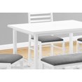thumbnail image 3 of Monarch Specialties Dining Set, 5pcs Set, 40" Rectangular, Kitchen, Small, White Metal And Laminate, Grey Fabric, Contemporary, Modern, 3 of 4