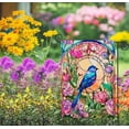 thumbnail image 6 of Stained Glass Hummingbird Garden Flags for Outside Spring Summer House Flag Flowers Large Burlap Yard Flag 28x40 Inch Double Sided Seasonal Outside Decoration, 6 of 10
