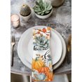 thumbnail image 2 of Thanksgiving Cloth Napkins Set of 6 Reusable Dinner Napkins, Fall Maple Leaf Orange White Pumpkin Cocktail Napkin Washable Table Napkins for Wedding/Holiday Party/Baby Shower 20"x20", 2 of 7