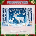 thumbnail image 2 of Winter Theme Let it Snow Banner Snowflake Design Snow Banner Deer Pattern Blue Background Winter Banner for Winter Party Christmas Decoration Holiday Event, 2 of 9