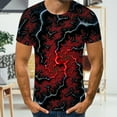 thumbnail image 4 of Men Tops Geometric Print Breathable Polyester Three-dimensional T-shirt for Party, 4 of 8