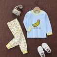 thumbnail image 1 of Conjunto de pijamas de algodón para niñas pequeñas, ropa de dormir de manga larga con dibujos animados, para Navidad familiar, de 1 a 6 años, para invierno, 1 of 4
