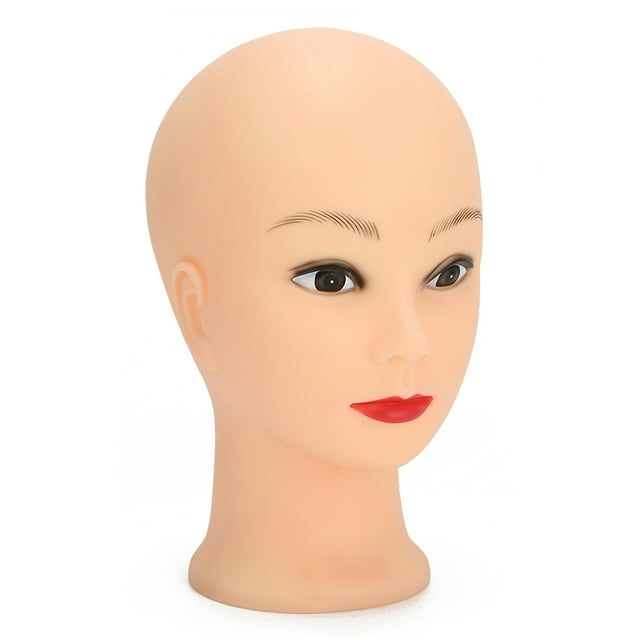 Mannequin Head,, 49Cm Cosmetology Training Bald Manikin Head, With Smoothly Multi-Purpose For Makeup For Training For Shop For Hair Styling With Makeup