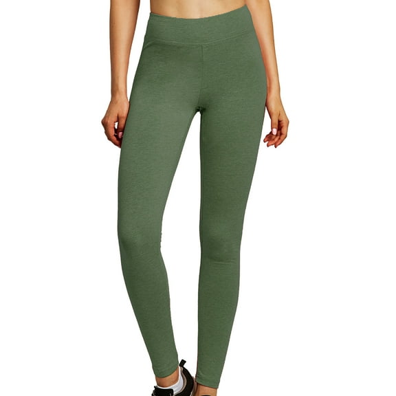 Gravity Threads Womens Cotton Leggings - Olive - Medium