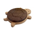 thumbnail image 3 of Posavasos de madera con forma de tortuga, posavasos de madera, regalo ideal, vajilla, lindo tapete aislante, posavasos de mesa para hotel, cafetería,, 3 of 9
