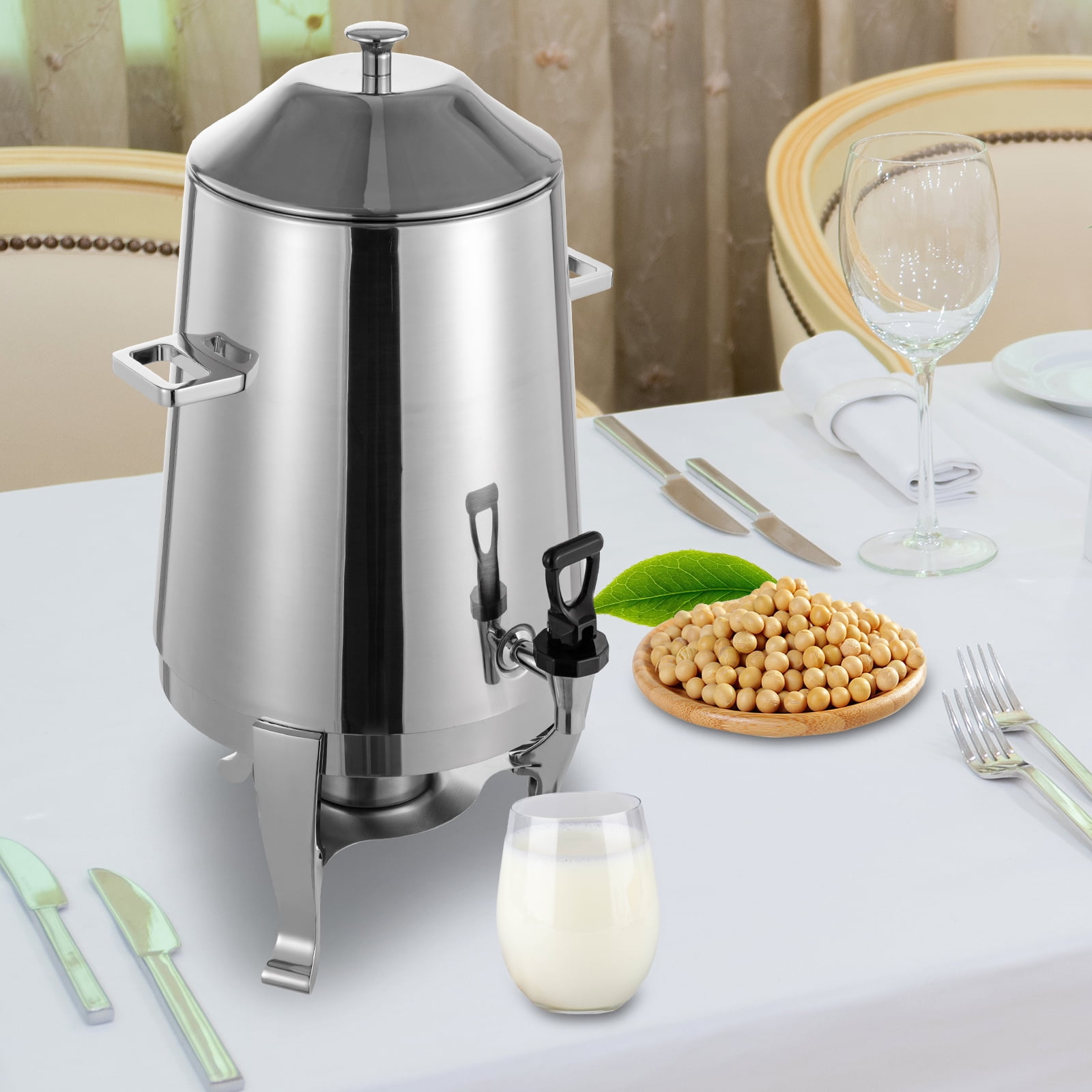 13L/3.43Gal Hot Water Dispenser with Fuel Tray, Hot Beverage Dispenser, Coffee Chafer, Free Standing