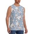 thumbnail image 2 of Haiem Men's Lily Flower Print Tank Tops Summer Sleeveless Cut Off Workout T-Shirts Fitness Vest Athletic Undershirts-3X-Large, 2 of 8