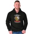 thumbnail image 4 of Best Kind Of Dad Raises a Firefighter Men's Big & Tall Graphic Hoodie Brisco Brands 2X, 4 of 5