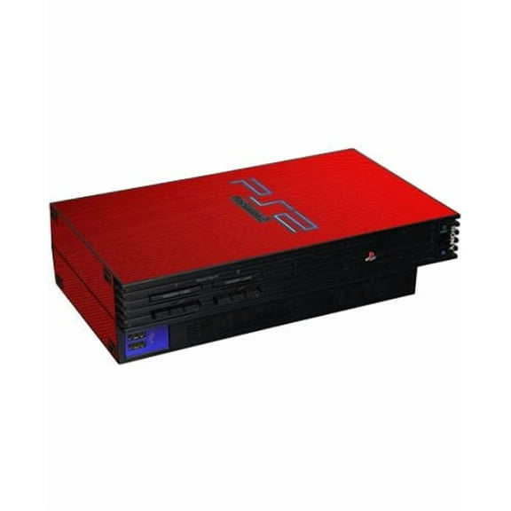 Playstation PS2 Fat Red Carbon Fiber Console Skin