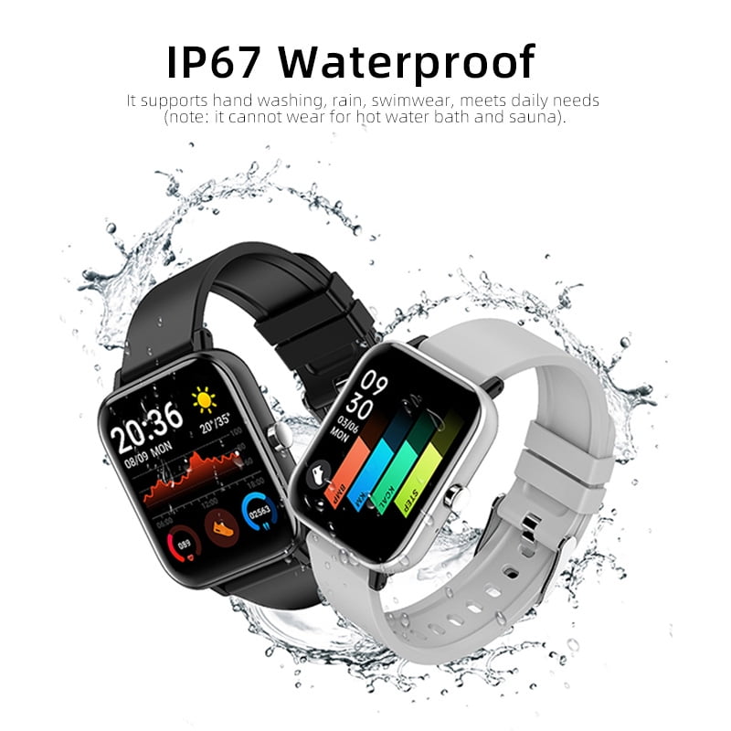 Mpow Bluetooth Call Smart Watch IP67 Waterproof Heart Rate Tracker Fitness Bracelet Colorful Screen Blood Pressure Blood Oxygen Monitor Wristband Red Walmart