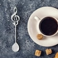 thumbnail image 3 of ZPSHYD Coffee Spoons, Stainless Steel Creative Cute Teaspoons Dessert Spoon Musical Note Coffee Drinking Stirring Spoons(Sliver), 3 of 8