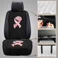 thumbnail image 6 of Eheartsgir Pink Ribbon Rose Car Front Seat Covers, 2 Pack Breathable Quilted Polyester Non Slip Seat Protectors for Auto Interior Decor, 6 of 7