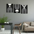thumbnail image 2 of Minimalist Boho Canvas Wall Art - Mid Century Modern Geometric Pictures Prints Black and White Artwork Bohemian Wall Art for Bedroom Living Room Bathroom Office Aesthetic Decor 12" x 16" x 3 Piece Set, 2 of 6