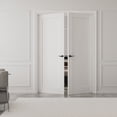 thumbnail image 2 of 56" x 96" Paneled French Door Interior Solid Double Bathroom Pantry Door With Hardware Kit / Handles, 2 of 9