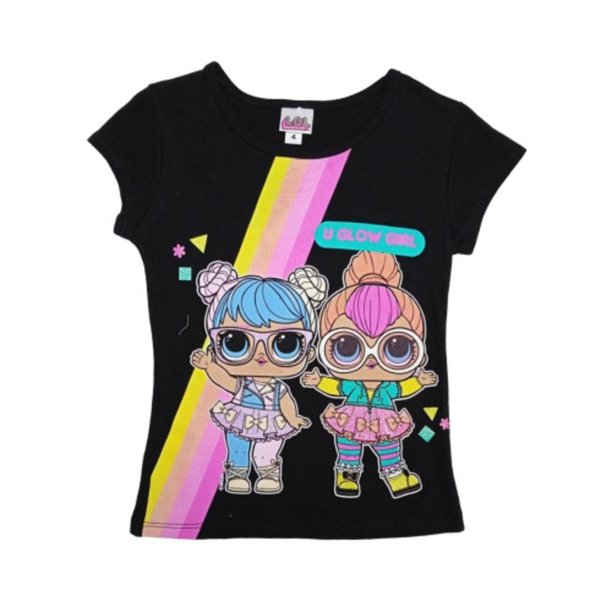 Playera Blip Kids Talla 4 Manga Corta LOL Estampada Negro
