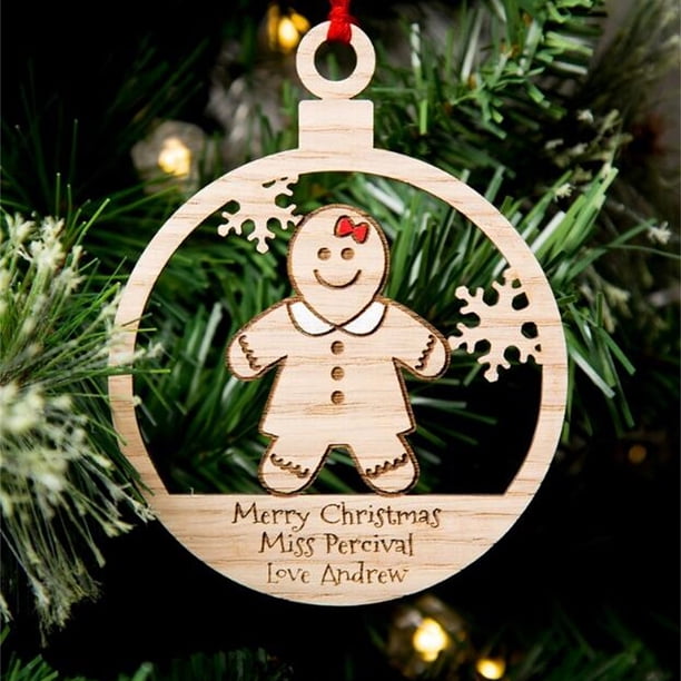 De Madera Ahuecado Gingerman Colgante Árbol De Navidad Colgante Colgante Regalo Para Amigos Y Familiares Cateissary HA045231-05