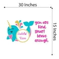 thumbnail image 4 of Personalized Sea Ocean Smart Kind Brave Mermaid Vibes Seahorse Statfish Princess Fish Starfish Queen Sweet Dreams Bedtime Unicorn Lovely Dream Wall Decal Sticker - Size: 30 In X 15 In, 4 of 5