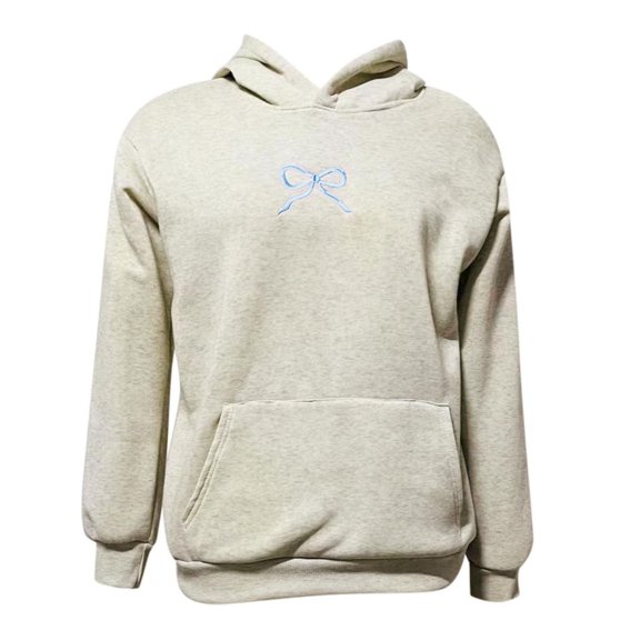Clothing 2025 Yajing Oversized Hoodies for Women Hoodies for Women Embroidered Bow Hoodie for Women Trendy Preppy Sweatshirts Aesthetic Cute A Puff Hoodie Casual Sweater L Blue