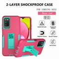thumbnail image 2 of Xhy Samsung Galaxy A03S Case with Stand, Military Grade Case with Magnetic Car Mount, Hybrid Hard Case, Samsung A03S Phone Case for Men Women, Rose red & Green, 2 of 6