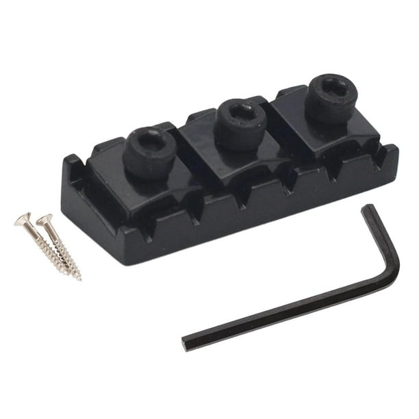 Tuerca de bloqueo de guitarra de 43 mm, tuerca de bloqueo de cuerda de aleación de zinc para trémolo de guitarra eléctrica Negro