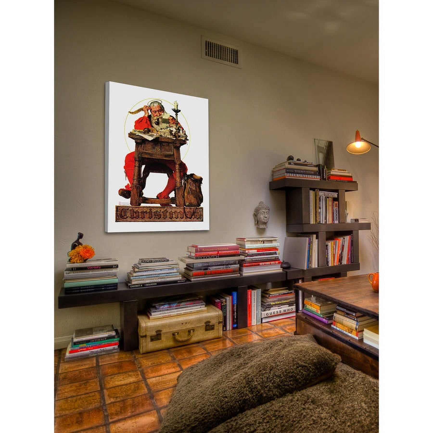 Marmont Hill "Santa at His Desk" by Norman Rockwell Painting Print on Canvas