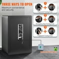 thumbnail image 3 of KFFKFF Safety Box, 2.2 Cubic Feet Domestic Safety Locker, Iron Security Safe with Biometric Recognition, Electronic Code and Pair of Keys, Cupboard Safe, Dimensions 15.8x13x23.6 inch, 3 of 9