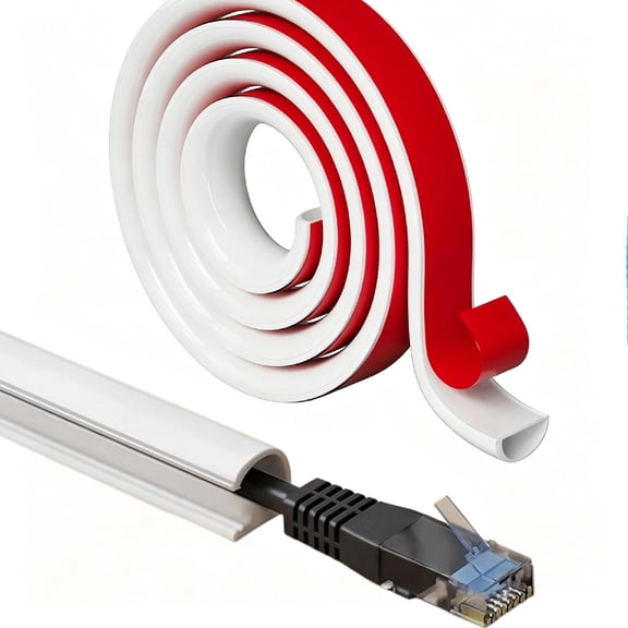 39" Silicone Cord Hider for 1 Cable, TGY Self-Adhesive Cord Covers for Wires on Wall, Silicone Wire Cover for Wall Mounted TV, Flexible Cord Hider for Home Office Cable Management Wire Hider