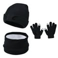 thumbnail image 5 of SUXIAN Children's Winter Scarf Set Hat Scarf and Gloves Warm Black One Size, 5 of 5