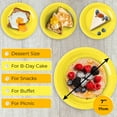 thumbnail image 3 of CUSINIUM 50-pack Yellow Plastic Dessert Plates AFN1- 7" Small Round Disposable Cake Plates for Parties, Birthday, Picnic and Other Events, 3 of 3