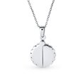 thumbnail image 3 of Bling Jewelry Womens Sunflower Open Locket Pendant Necklace .925 Sterling Silver, 3 of 7