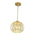 thumbnail image 3 of LED Pendant Light Ceiling Light Fixture Chandelier Decor for Bar Office Dorm Gold 3 Color Light, 3 of 9