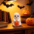 thumbnail image 6 of Halloween Ghost Figurine, Funny Pumpkin Ghost Statue Ghost Decoration Holding for Gift Props Tabletop Home Decor Gifts for Anniversary Weddings, 6 of 7