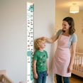 thumbnail image 3 of Growth Chart for Kids, Canvas Height Chart Ruler Removable Wood Hanging Wall Ruler Measurement Chart for Home Decoration (Dinosaur), 3 of 8