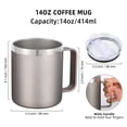 thumbnail image 3 of Neihepal 14oz Double Wall Vacuum Insulated Coffee Mug with Leakproof Lid & Handle, 2 Pack, Mix, 3 of 7