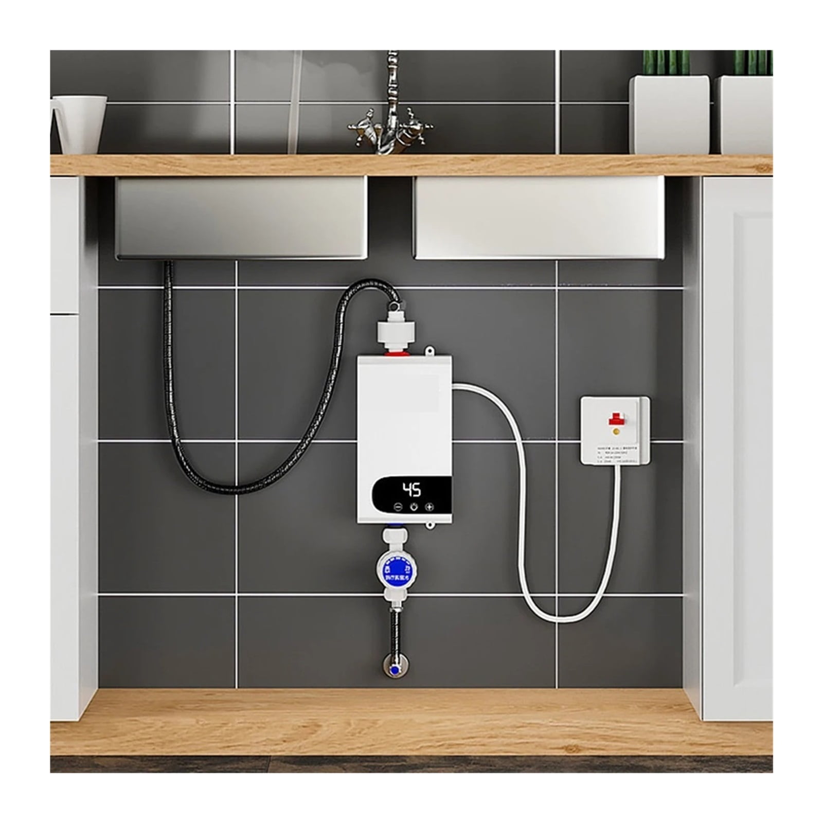 Instant Electric Water Heater 3500W Household Mini Small Frequency Conversion Constant Temperature Bath Shower Artifact ,Safety Protections