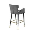 thumbnail image 5 of Meridian Furniture Luxe 28"H Velvet Counter Stool in Gray (Set of 2), 5 of 5