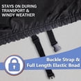 thumbnail image 6 of HOMEYA 600D Heavy Duty Snow Blower Cover, Outdoor Snow Thrower Cover Two Stage Waterproof UV Protector, Black, 6 of 8