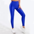 thumbnail image 6 of Gkeoshab Crz Yoga Leggings Women'S Sports Slim Fit Slimming High Yoga Pants Nylon High Waisted Glossy Leggings Blue XL, 6 of 7