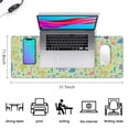 thumbnail image 5 of Long Mouse Pads for Desk,Green Dinosaurs Cacti Pattern Desk Mats on Top Of Desks, Desk Mouse Pad Extra Large with 3mm Non-Slip Base and Stitched Edge for Gaming,Office,Work,Home 31.5"x11.8", 5 of 6