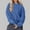 Blue, variant on Fashion Hoodie for Womens Plus Size Pullover Casual Printed Round Neck Long Sleeved Loose Hooded Sweatshirts